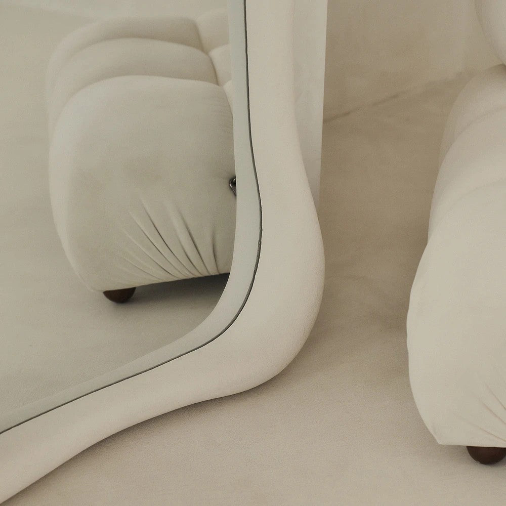 WABI - NESTANDARTINĖS FORMOS PAKABINAMAS/PASTATOMAS VEIDRODIS, BALTOS SPALVOS, 170X80 CM