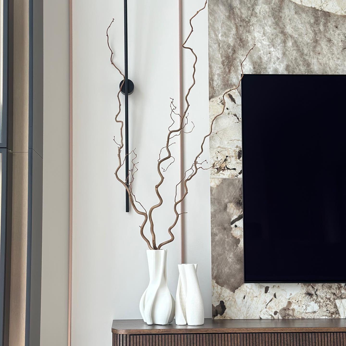 Vaza "TEO", baltos spalvos, 33x27 cm