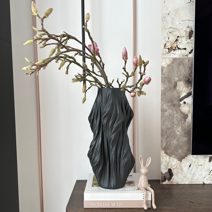 Vaza "MEDA", juodos spalvos, 46x24x18