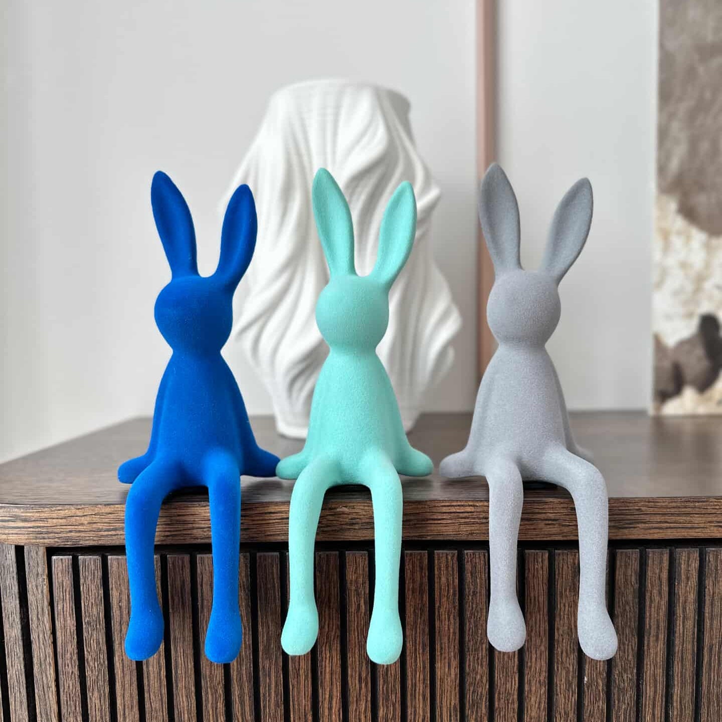 Mėlynos spalvos kiškiukas, 22x8.5 cm