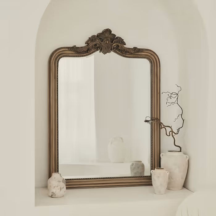 JAME - DIDELIO FORMATO PAKABINAMAS/PASTATOMAS VEIDRODIS, KLASIKINIS MEDINIS VEIDRODIS , MEDINIU RĖMU, 110X80 CM