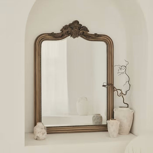 JAME - DIDELIO FORMATO PAKABINAMAS/PASTATOMAS VEIDRODIS, KLASIKINIS MEDINIS VEIDRODIS , MEDINIU RĖMU, 110X80 CM