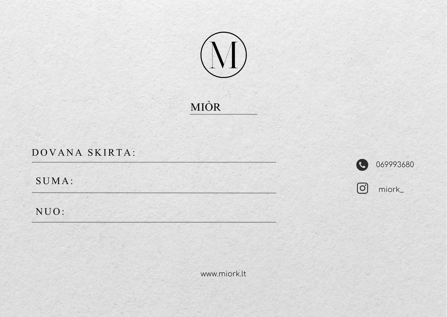 Dovanų kuponas (fizinis)