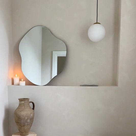 EDGE - PAKABINAMAS/PASTATOMAS VEIDRODIS, JUODU METALINIU RĖMU, 70X63 CM