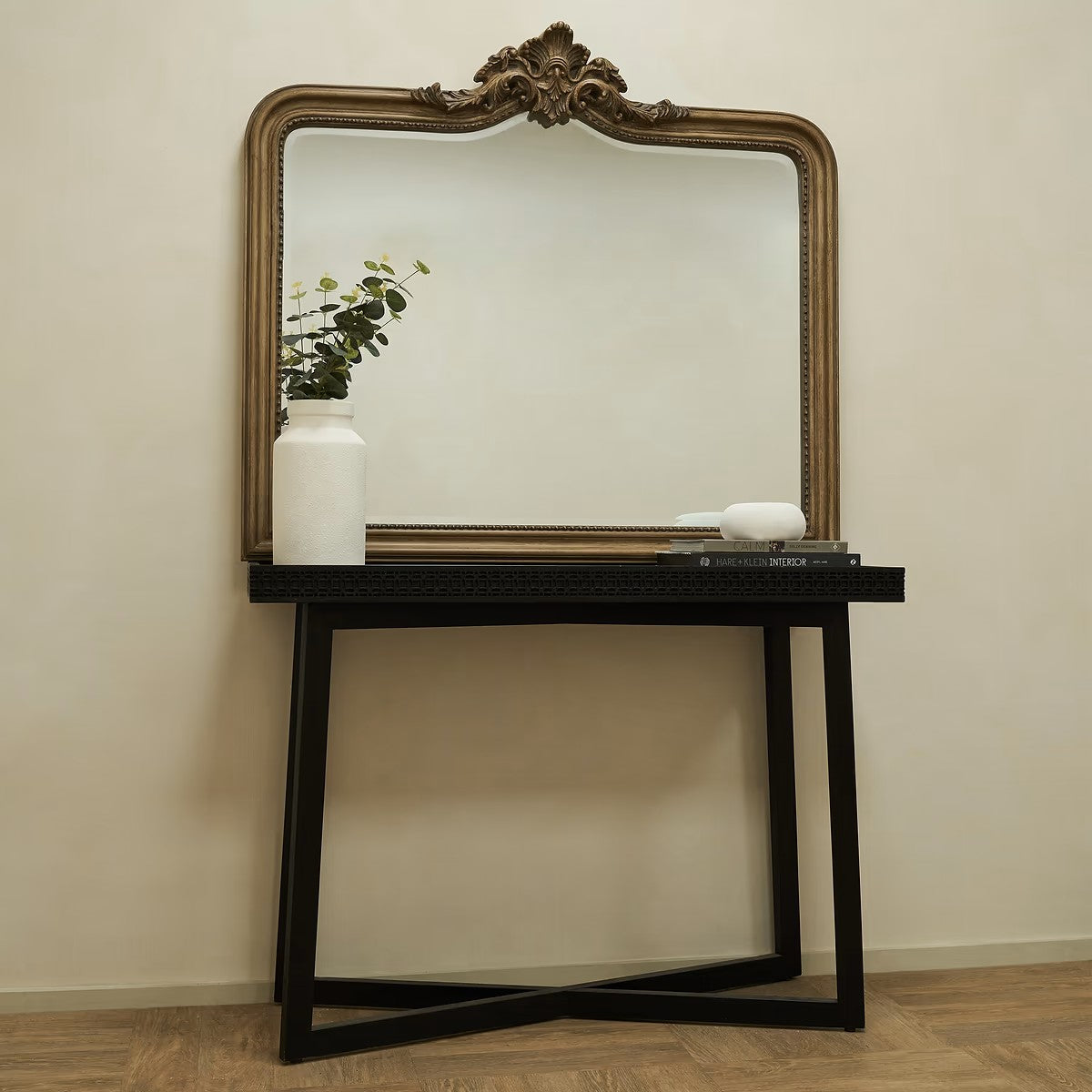 JAME - PAKABINAMAS/PASTATOMAS VEIDRODIS, KLASIKINIS RUDA, MEDINIU RĖMU, 113X100 CM