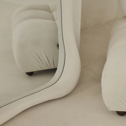 WABI - NESTANDARTINĖS FORMOS PAKABINAMAS/PASTATOMAS VEIDRODIS, BALTOS SPALVOS, 170X80 CM