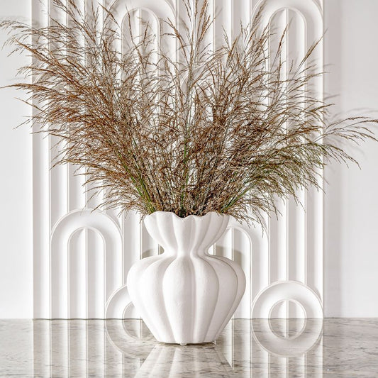 Matinė vaza, baltos spalvos, 23x20 cm