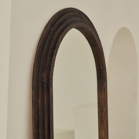 LUCE - ARKOS FORMOS PAKABINAMAS/PASTATOMAS MEDINIS VEIDRODIS, TAMSIOS RUDOS SPALVOS, 200X100 CM