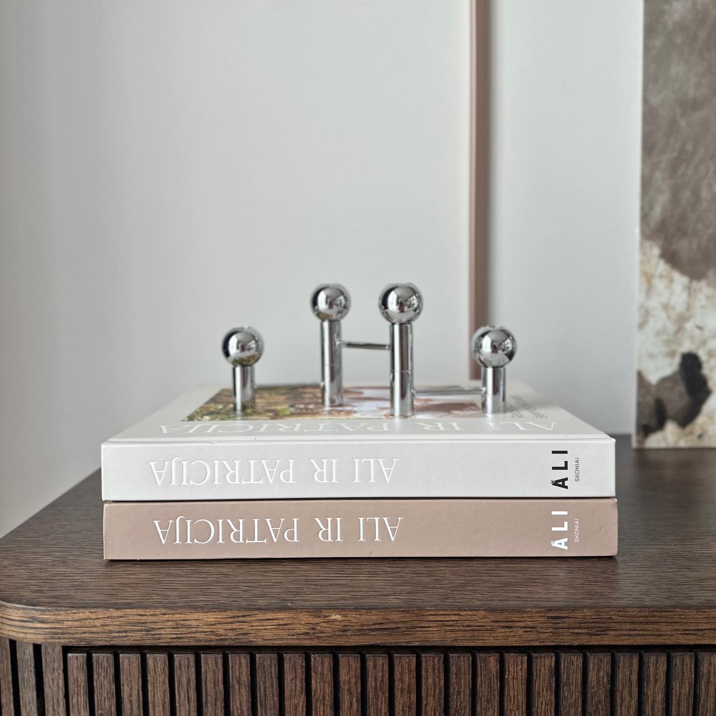 Water drop - Metalinės žvakidės "water drop", sidabro spalvos, 10x23 cm