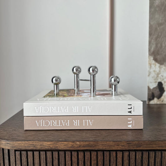 Water drop - Metalinės žvakidės "water drop", sidabro spalvos, 10x23 cm