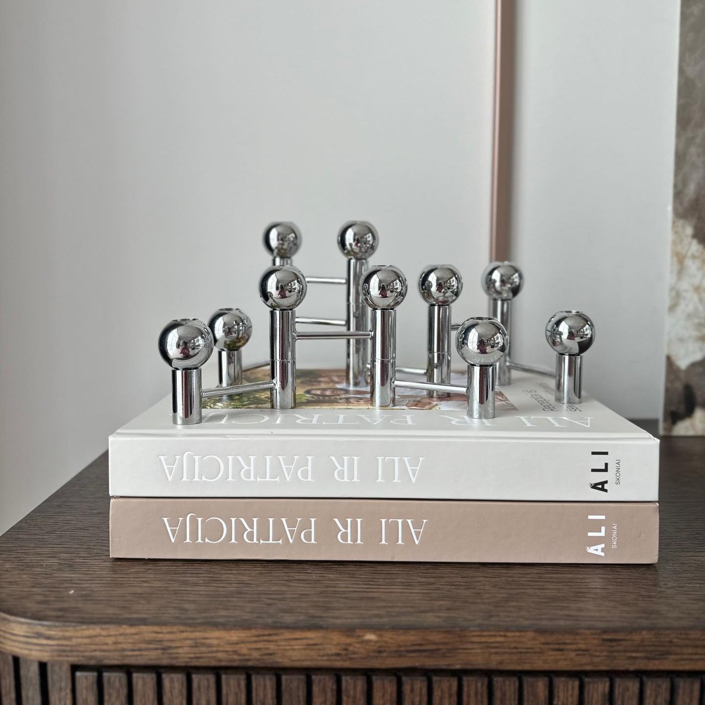 Water drop - Metalinės žvakidės "water drop", sidabro spalvos, 10x23 cm