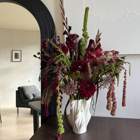 Matinė vaza, baltos spalvos, 22x17 cm