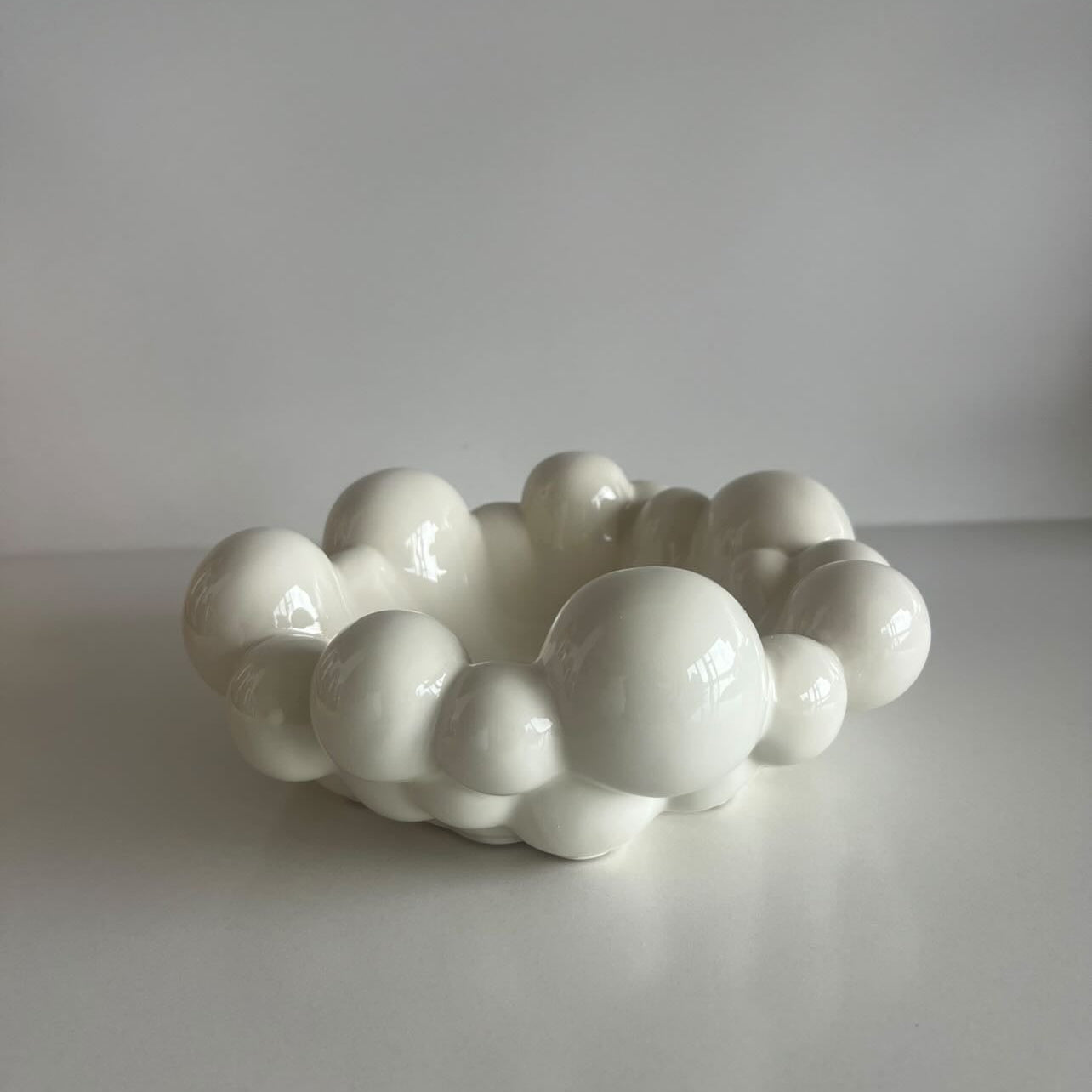 Dekoratyvinis dubuo "Debesėlis", baltos spalvos, Ø 26 cm