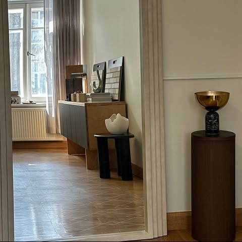 Dekoratyvinis dubuo, marmuriniu pagrindu, Ø20 cm