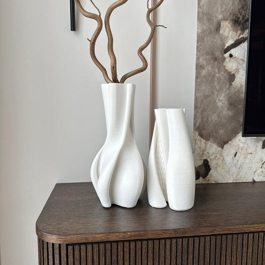 Vaza "TEO", baltos spalvos, 33x27 cm