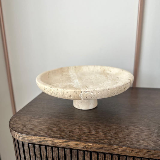 Dekoratyvinis travertino dubuo, Ø30 cm