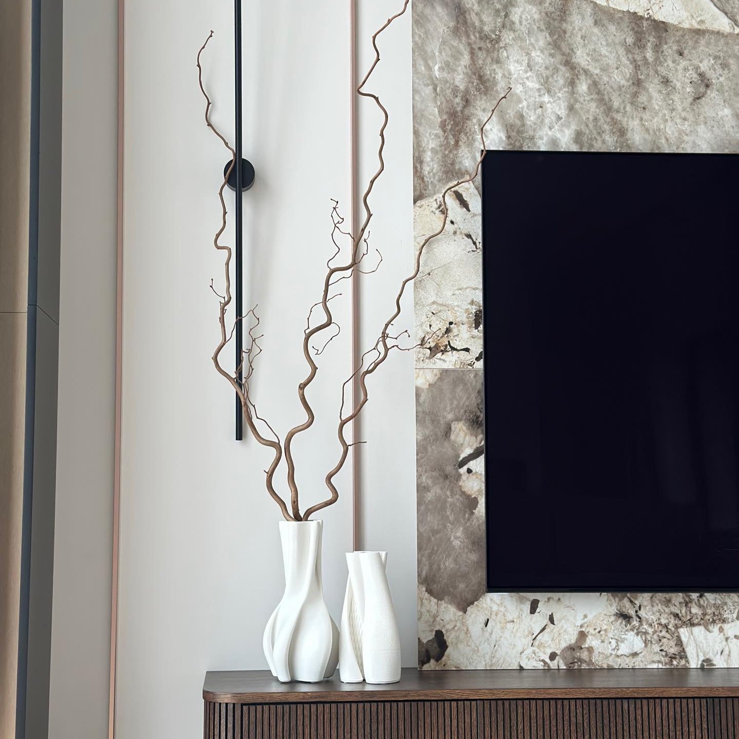 Vaza "TEO", baltos spalvos, 33x27 cm