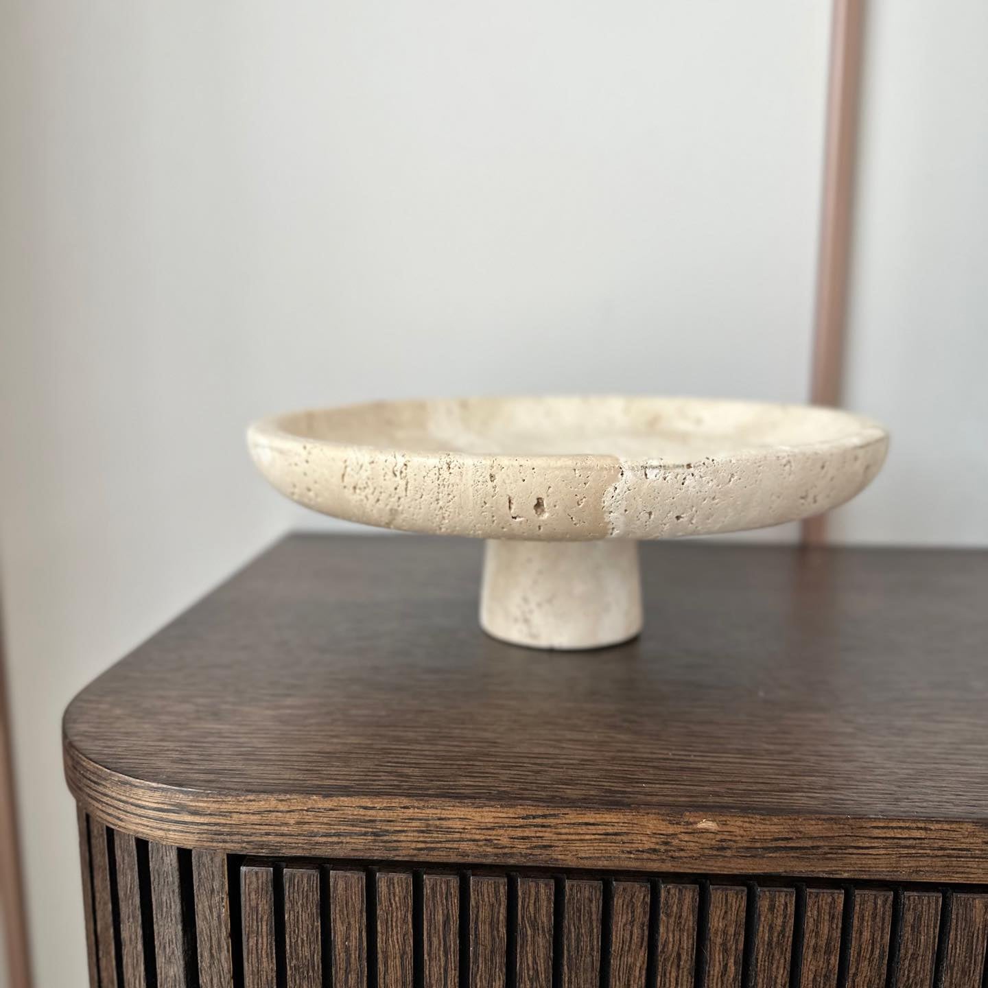 Dekoratyvinis travertino dubuo, Ø30 cm