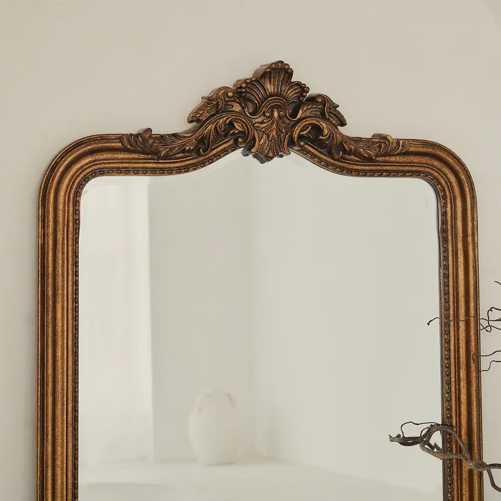 JAME - DIDELIO FORMATO PAKABINAMAS/PASTATOMAS VEIDRODIS, KLASIKINIS AUKSO/ MEDINIS VEIDRODIS , MEDINIU RĖMU, 110X80 CM