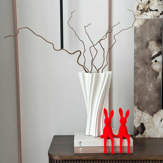 Vaza MARE, baltos spalvos, 34x18 cm