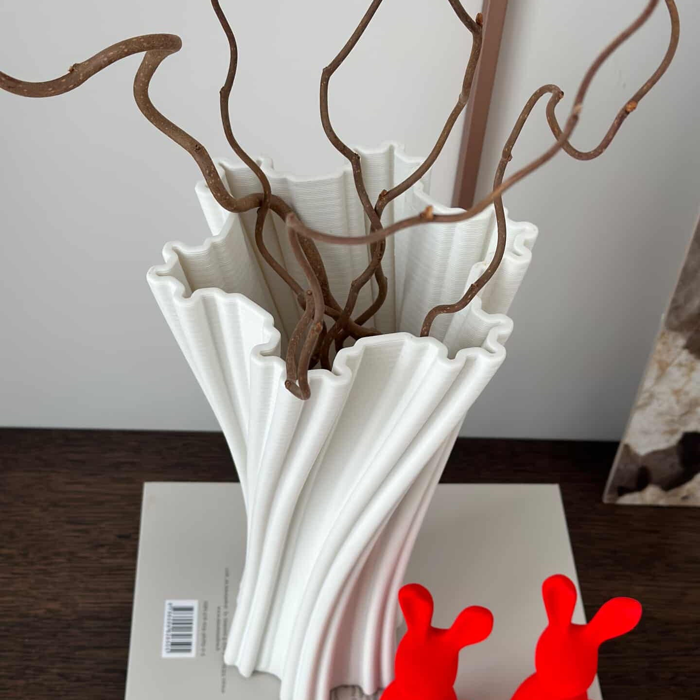 Vaza MARE, baltos spalvos, 34x18 cm