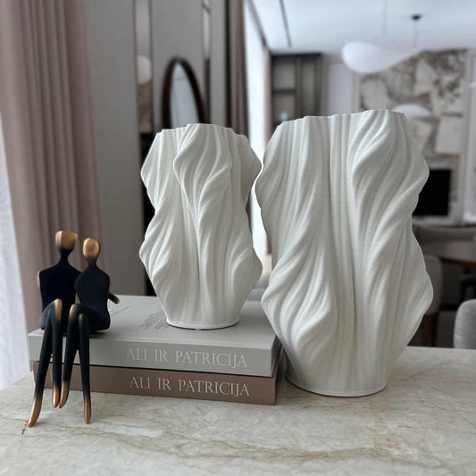 Vaza "MALE", baltos spalvos, 32x20x15 cm