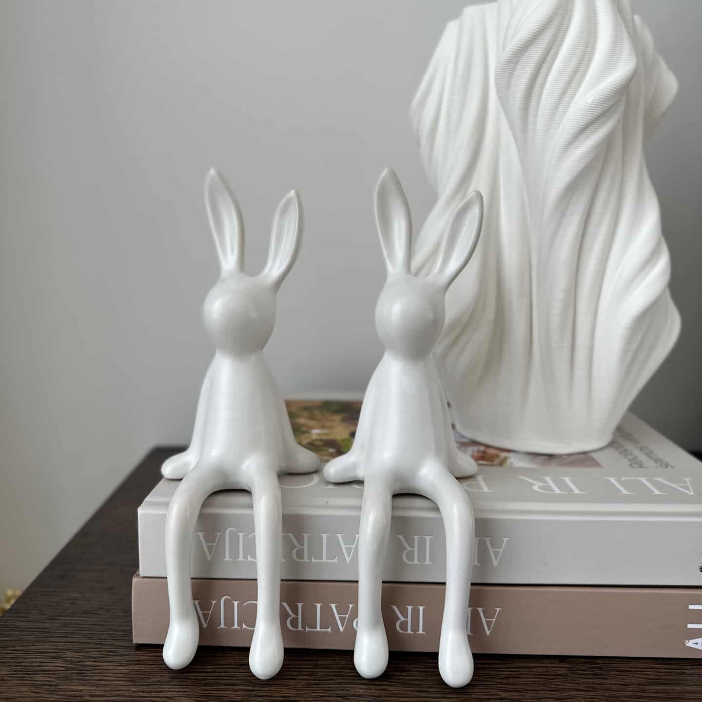 Matinis kiškiukas, baltos spalvos, 22x7.5x5.5 cm