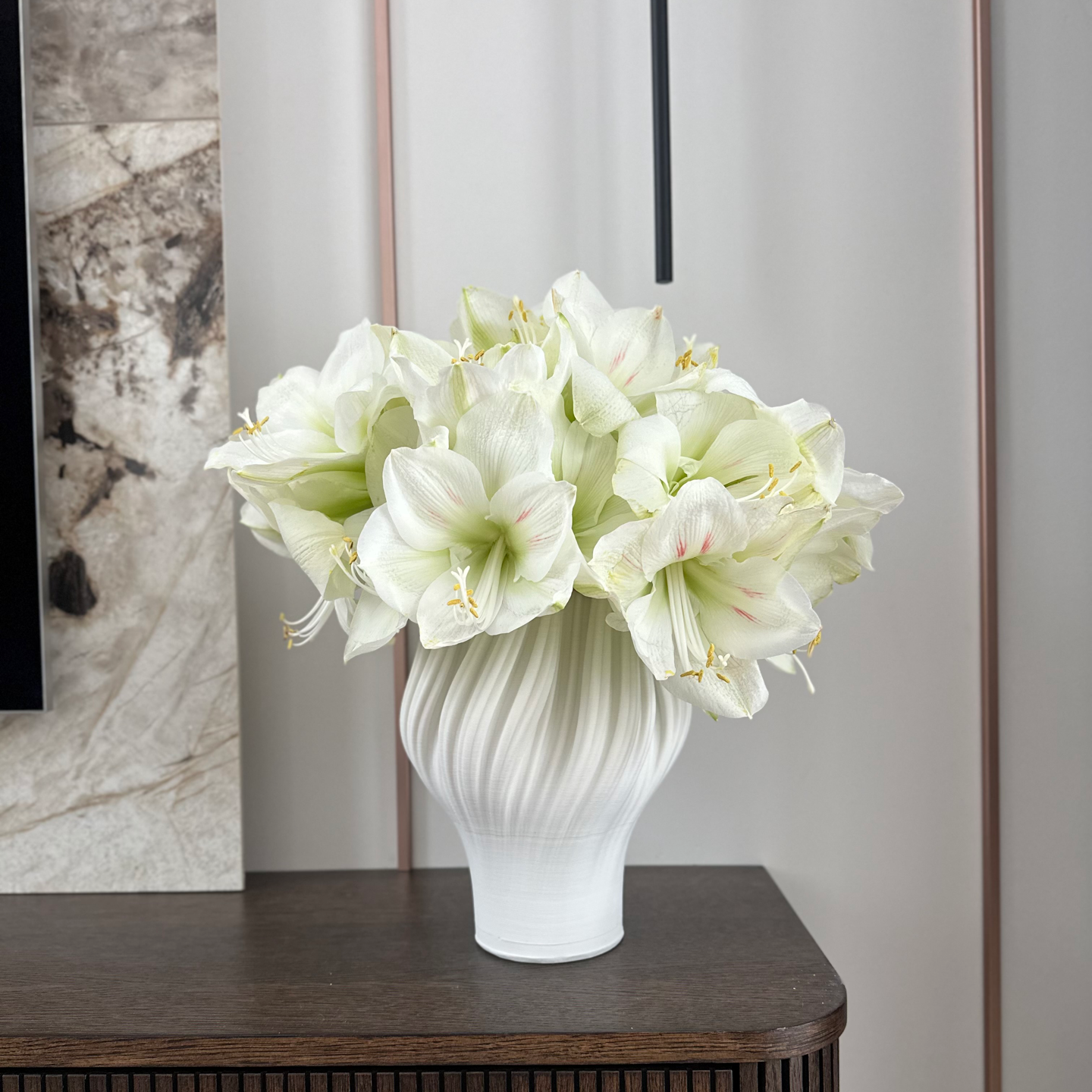 Vaza "MIGO", baltos spalvos, 27x22