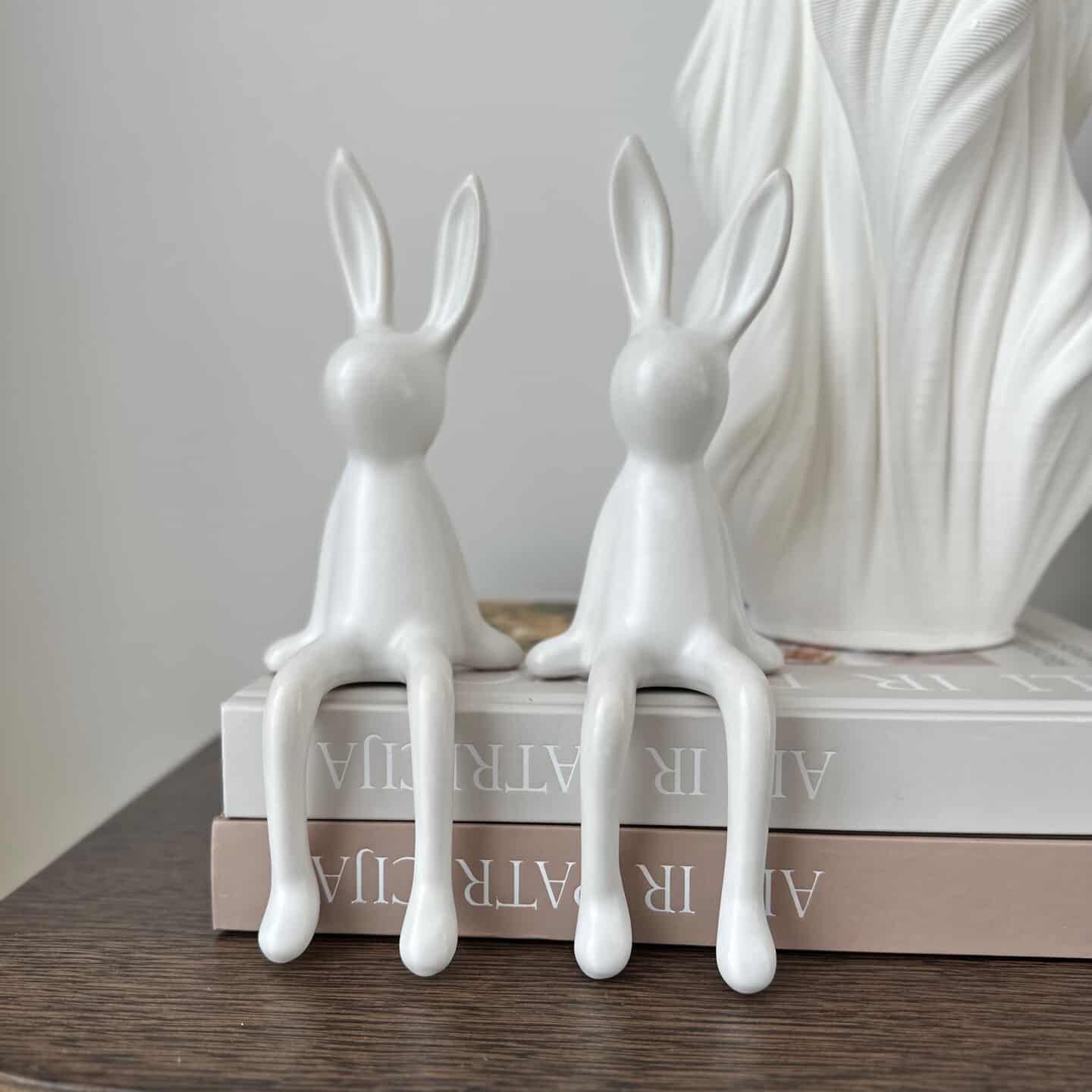 Matinis kiškiukas, baltos spalvos, 22x7.5x5.5 cm