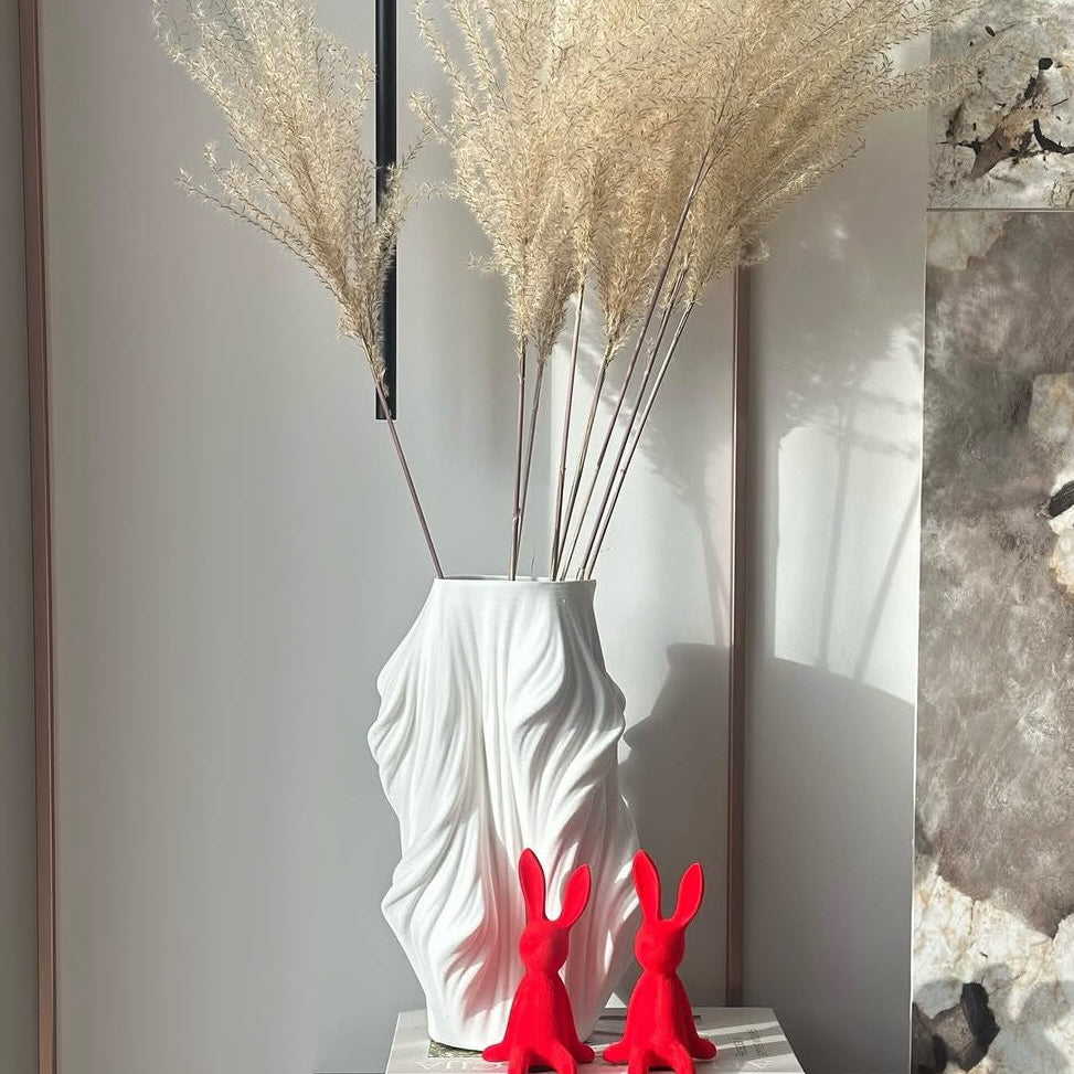 Vaza "MEDA", baltos spalvos, 36x22x12