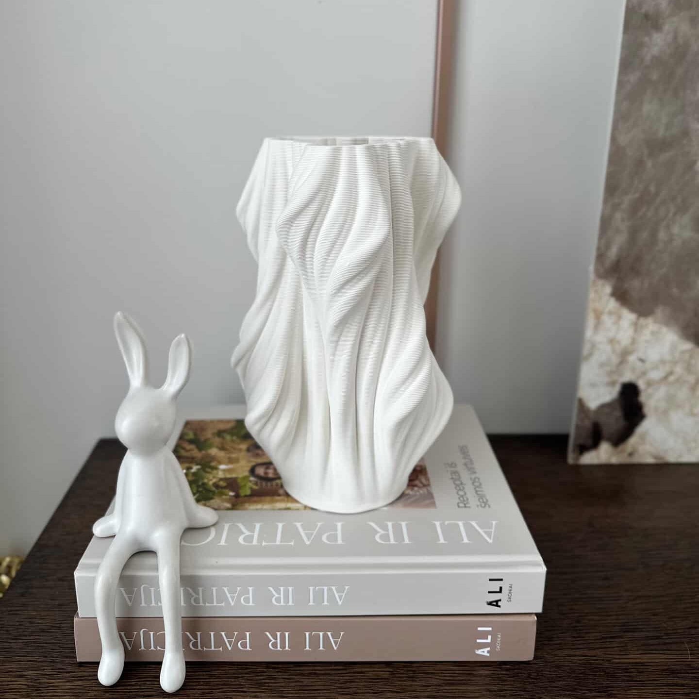 Matinis kiškiukas, baltos spalvos, 22x7.5x5.5 cm