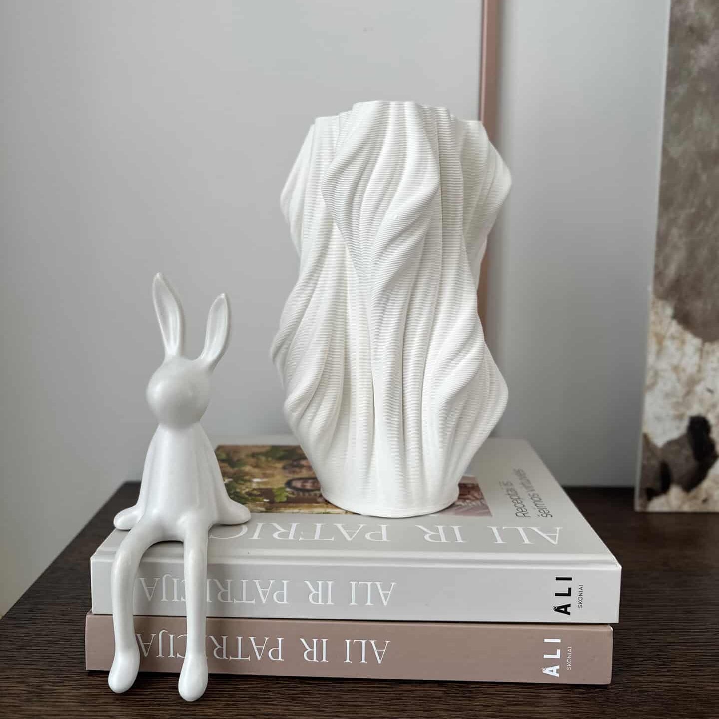 Matinis kiškiukas, baltos spalvos, 22x7.5x5.5 cm