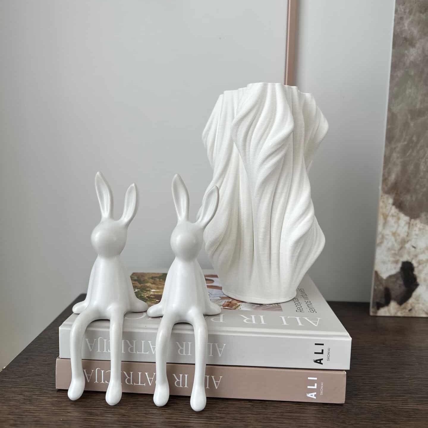 Matinis kiškiukas, baltos spalvos, 22x7.5x5.5 cm