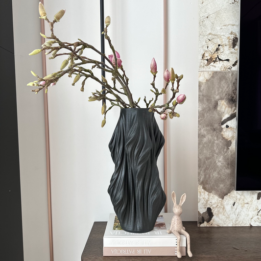 Vaza "MEDA", juodos spalvos, 46x24x18