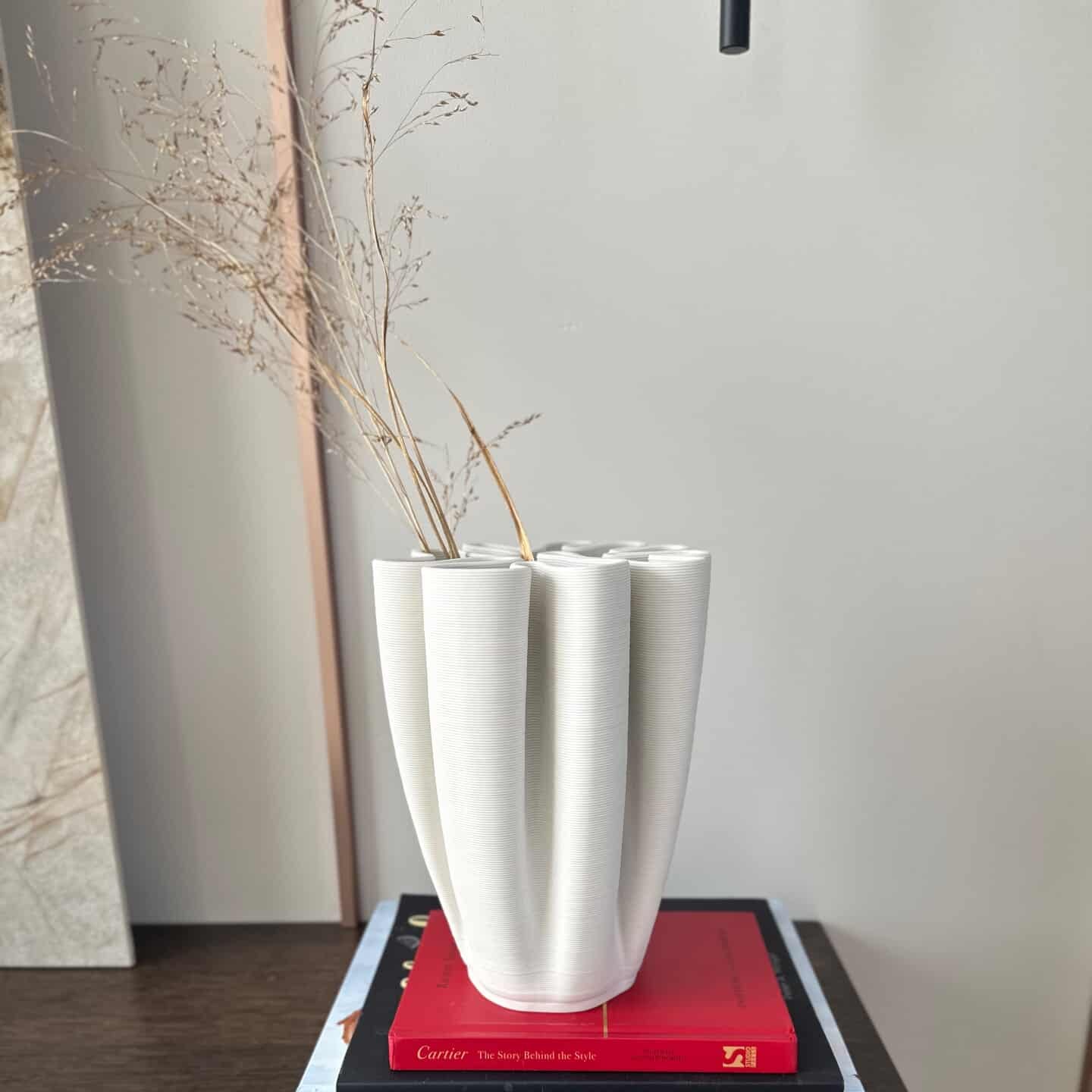 Vaza "DEDA", baltos spalvos, 22x15x15 cm
