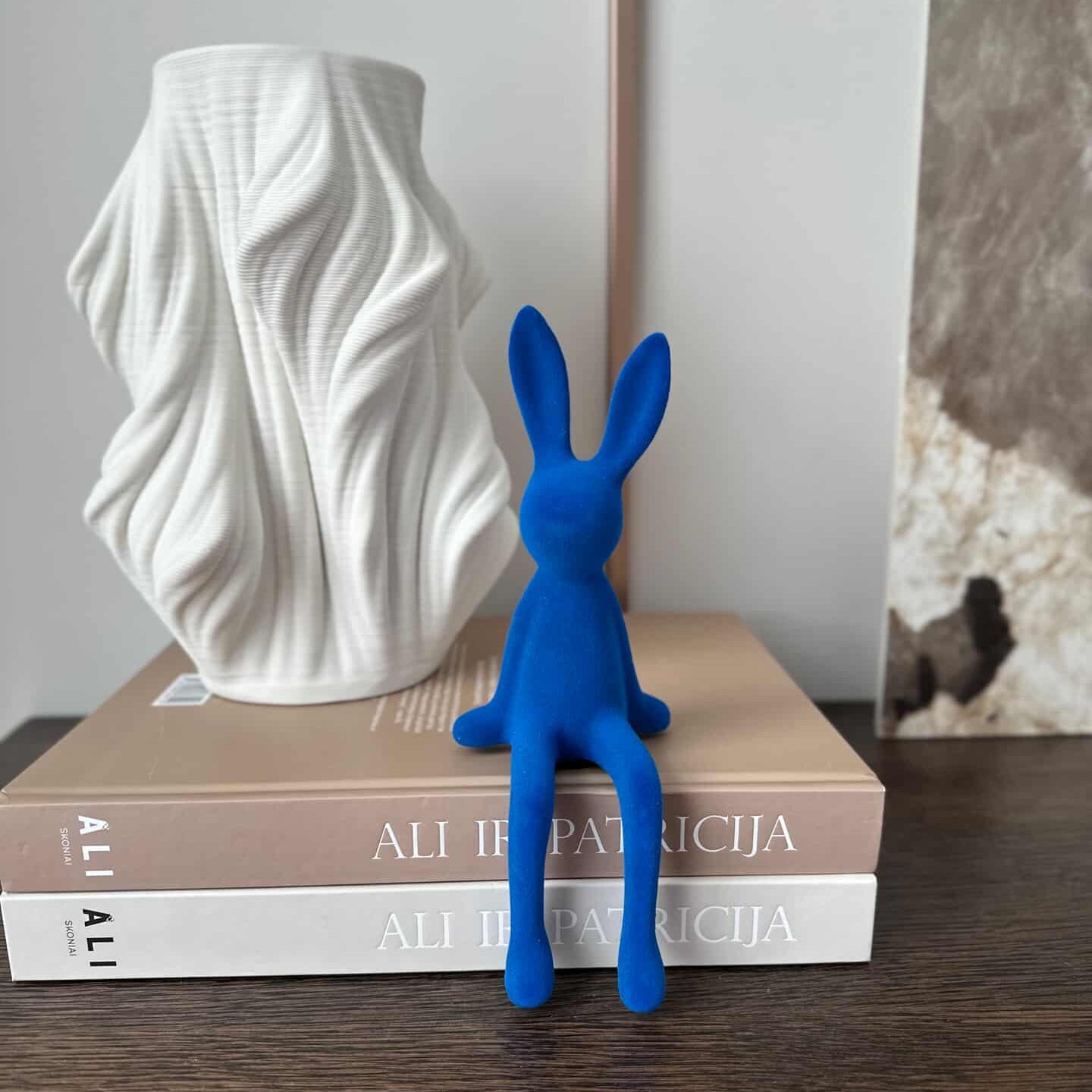 Mėlynos spalvos kiškiukas, 22x8.5 cm