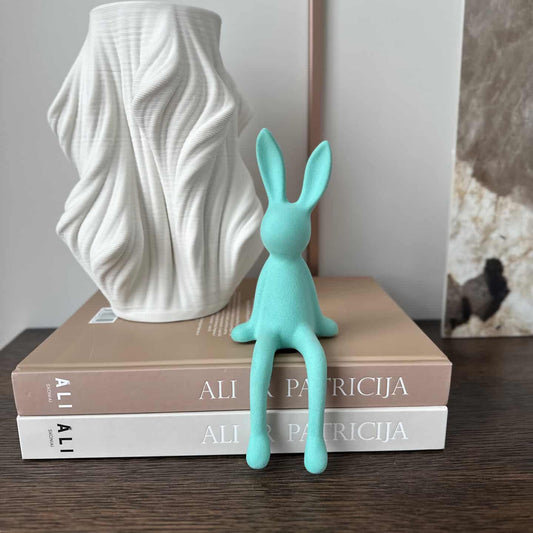 Žydros spalvos kiškiukas, 22x8.5 cm