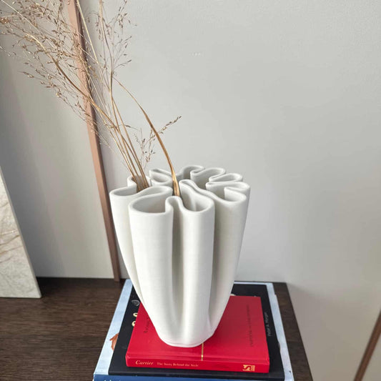 Vaza "DEDA", baltos spalvos, 22x15x15 cm