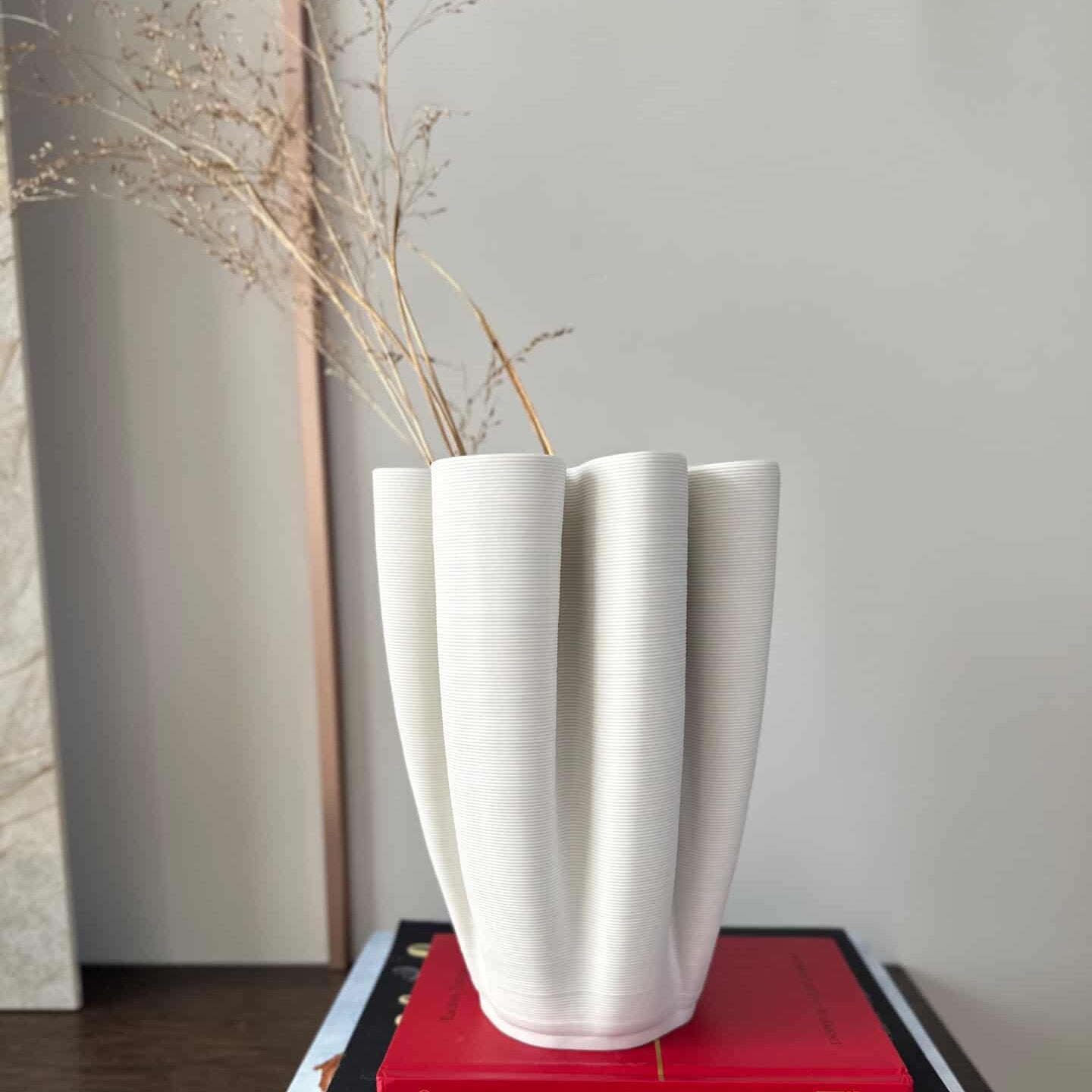 Vaza "DEDA", baltos spalvos, 22x15x15 cm