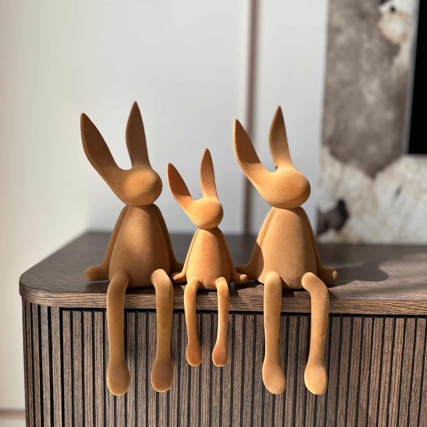 Rudos spalvos kiškiukas, 24x10 cm
