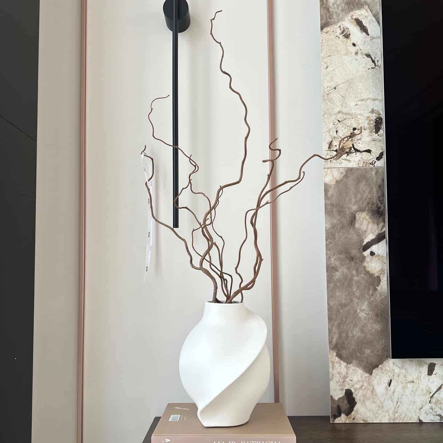 Vaza "MAKA", baltos spalvos, 26x22x22 cm