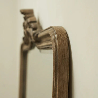 JAME - PAKABINAMAS/PASTATOMAS VEIDRODIS, KLASIKINIS RUDA, MEDINIU RĖMU, 113X100 CM