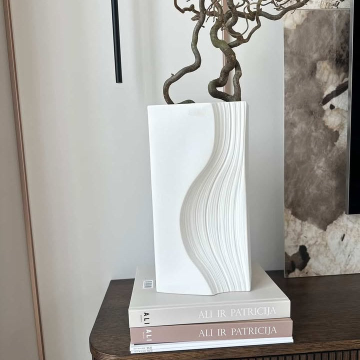 Vaza "MAX", baltos spalvos, 36x18x13