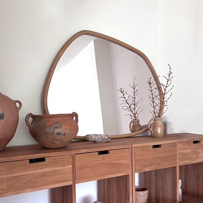 ALI - MEDINIS PAKABINAMAS/PASTATOMAS VEIDRODIS, ŠILTO ATSPALVIO, 110x80 CM