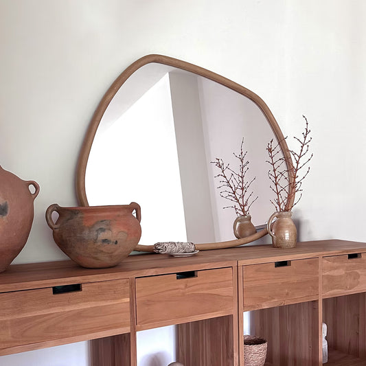 ALI - MEDINIS PAKABINAMAS/PASTATOMAS VEIDRODIS, ŠILTO ATSPALVIO, 110x80 CM