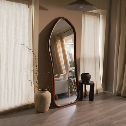 ALI - NESTANDARTINĖS FORMOS PAKABINAMAS/PASTATOMAS VEIDRODIS, TAMSAUS ATSPALVIO, 180x80 CM