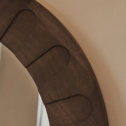 VALO - ARKOS FORMOS PAKABINAMAS/PASTATOMAS MEDINIS VEIDRODIS, NATŪRALAUS MEDŽIO ATSPALVIO, 190X110 CM