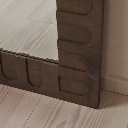 VALO - ARKOS FORMOS PAKABINAMAS/PASTATOMAS MEDINIS VEIDRODIS, NATŪRALAUS MEDŽIO ATSPALVIO, 190X110 CM