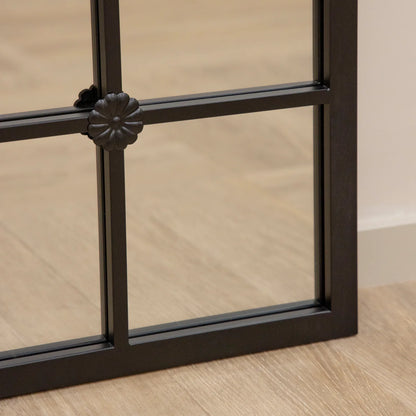 CITA - STAČIAKAMPIS PAKABINAMAS/PASTATOMAS METALINIS VEIDRODIS, JUODOS SPALVOS, 170X80 CM