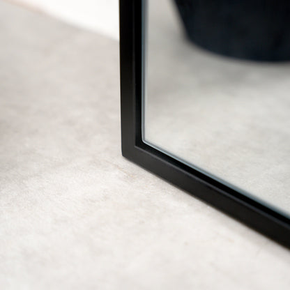 LIBE - ARKOS FORMOS PAKABINAMAS/PASTATOMAS VEIDRODIS, JUODU METALINIU RĖMU, 180X110 CM